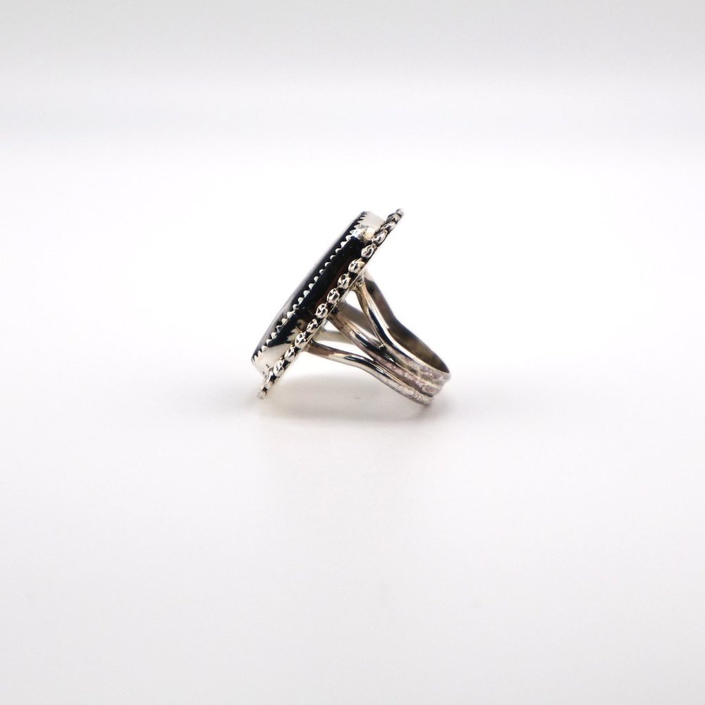 Native American Jasper Zebra Ring Navajo Handmade Jewelry Sterling Sz 8.5 US** - Picture 11 of 13